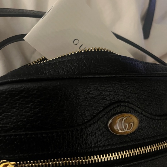 Calfskin Web Mini Ophidia Shoulder Bag Black - Picture 3 of 9